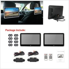 2 Pcs 10.1'' Ultra-thin Car Rear Seat Headrest Monitors MP5 Player Bluetooth HD picture