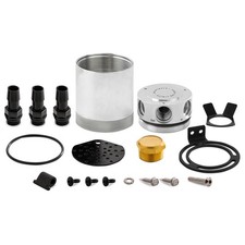 Mishimoto MMBCC-CBTHR-P Compact Baffled Oil Catch Can, 3-Port, Polished picture