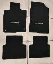 Fits 16-21 Honda Civic 4DR Floor Mats Black 4PC W/Emblem Civ 2 picture