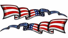 Waving American Flag Stripe Kit Large Pair 48