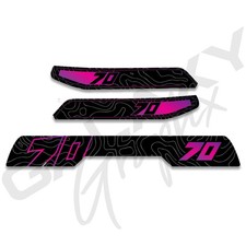 1982 Honda ATC70 Decals GEO CAMO Premium Decal Graphics Kit Black Purple picture