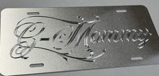 Custom Personalized Name REFLECTIVE Diamond Etched Silver License Plate Car Tag picture