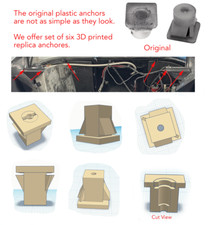 DETOMASO PANTERA 71-74 Six plastic engine lid anchors picture
