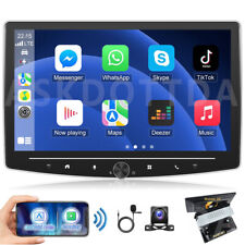 1+32G 10.1 Android 13 Single 1DIN CarPlay Rotatable Car Stereo Radio GPS Camera picture