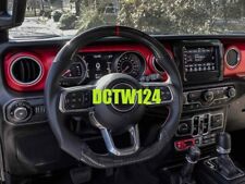Sportive flat bottom Real Carbon steering wheel 18~ Jeep WRANGLER GLADIATOR JL picture
