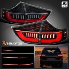 Jet Black Fits 2011-2014 Toyota Sienna LED Tail Lights Sequential Turn Signal picture