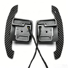 Glossy Carbon Fiber Magnetic Paddle Shifters Fit BMW E90 E92 E93 328i 325i 05-12 picture
