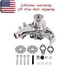 Chrome Long Water Pump High Volume Chrome for SBC 283 305 327 350 400 1969-1987 picture