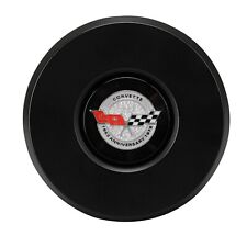 3pc Horn Button Assembly 1978 Corvette 25th Anniversary w/ Crossed Flags Emblem picture