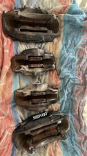 OEM 08-17 Subaru WRX STI Brembo Brake Caliper Set Front Rear Black picture