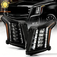 For 2015-19 2020 Cadiliac Escalade Left&Right Full LED Headlight Headlamp Black picture