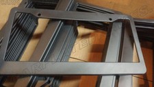 LOT OF 100 BLANK BLACK PLASTIC 100 BULK License Plate Frame FRAMES WITH TABS 1