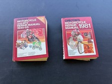Lot Of 2 Vintage CHILTON'S MOTORCYCLE Repair Manuals 1981 And 1985 picture