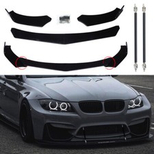 Front Bumper Lip Splitter + 2X Strut Rods For 3 Series E46 E90 E91 E93 F30 F31 picture
