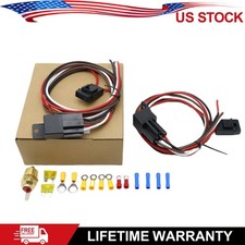 Dual Electric Cooling Fan Wire Harness Kit Electric Fan Relay Kit Radiator picture