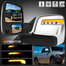 2023 Style Fits 2009-2018 Ram Chrome Power Heated Tow Mirrors Sequential Signal picture