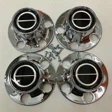 Fit RANGER BRONCO II EXPLORER CHROME CENTER CAP HUB SET OF 4 BLACK CENTER picture