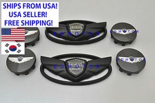 2011-2016 for HYUNDAI Genesis Coupe MATTE BLACK Wing Emblem + Wheel Caps picture