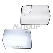 Pair View Door Heated Mirror Glass Fits 11-14 Ford F150 BL3Z17K707E picture