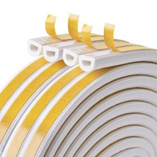 CloudBuyer Door Weather Stripping, Soundproof Insulation Seal 33Ft, White  picture
