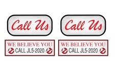 USA MAGNETS CALL US JL5-2020 Ghostbusters CAR Ecto-1a Removable Auto MAGNET Set picture