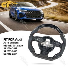 Fit 12-16 Audi RS4 RS5 RS6 RS7 S3 S4 S5 Carbon Fiber LED Steering Wheel picture