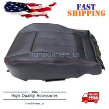 Fits 2008-2020 Dodge Grand Caravan Driver Bottom Leather Seat Cover Black picture