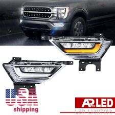 For 2021-2023 Ford F150 XL LED Bumper Fog Lights w/ SwitchBack Signal Left+Right picture