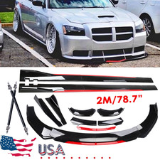 For Dodge Magnum SRT8 Front Bumper Lip Splitter Glossy Black Red Body Kit picture