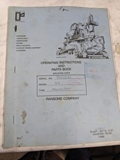 RANSOME OPERATOR SERVICE MANUAL PARTS LIST BOOK MODEL 99 MANIPULATOR PARTS LIST picture