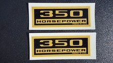 1965 1966 Chevrolet Corvette L79 327 350hp 350 Horsepower Valve Cover Decal Pair picture