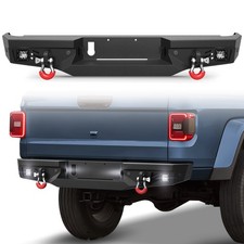 For 2020-2026 Jeep Gladiator JT Rear Bumper Assembly w/LED Spotlights & D-Rings picture