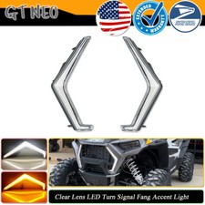 For Polaris RZR XP 1000 Turbo 19-22 LED Grille Light Turn Signal Fang Accent DRL picture