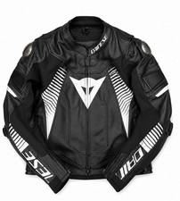 Dainese Racing 3 Motorbike Racing Mens Leather Motorcycle Biker Leather Jacket - picture