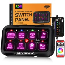 AUXBEAM AR-800 RGB 8 Gang Switch Panel Momentary Circuit Control Relay System picture