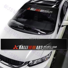 Windshield Carbon Fiber Banner Decal For Mitsubishi EVO Ralliart Eclipse Sticker picture
