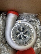 6766 Dual ball bearing turbo with point milled wheel T4 0.96A/R Turbine housing picture