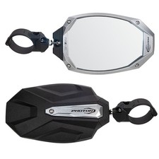 Seizmik 1.75″ Round Tube Photon Side View Mirror with Cast Aluminum Body - Pair picture