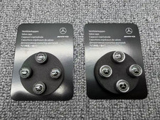 Genuine Style Black Silver Wreath Valve Stem Caps For Mercedes-Benz picture