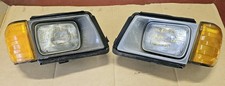 1981 1985 Mercedes C126 380sec 500sec Coupe RH LH Headlight Lamp Assembly Pair picture