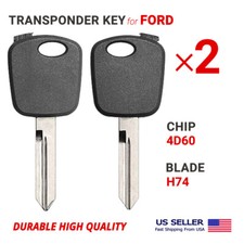 2X Transponder Key For Ford H74, H74-PT Chip Type 4D60 High Quality picture