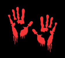 Bloody zombie hand print sticker walking dead Halloween Funny car window decal picture