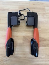 OEM FERRARI F8 Carbon Fiber Interior Door Handles, with orange/blue trim picture