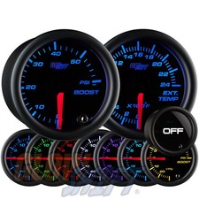 GlowShift 60 PSI Diesel Boost & 2400F EGT Pyrometer Gauge Set, Tinted 7 Color picture