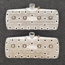Edmunds 24 Stud Ford Flathead Cylinder Heads Finned Aluminum Vintage Speed Parts picture