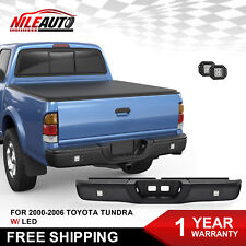 1PC Black Rear Bumper w/ Led Light For 2000-2006 Toyota Tundra Fleetside Only picture