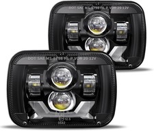 Pair 180W 1000% Bright H6054 5x7 7x6 Led Headlights Compatible with Jeep Cheroke picture