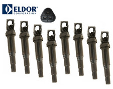 Eldor OEM Ignition Coil w/ Connector Updated 8pcs OEM for BMW V8 Engine picture