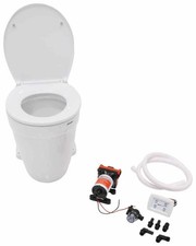 SEAFLO SFMTE1-06 Deluxe Flush Electric Marine Raw Water Head/Toilet - 12V, 20A picture