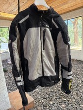Klim Induction Motorcycle Jacket Mens L Black Gray Mesh Lined Full Zip Padded picture
